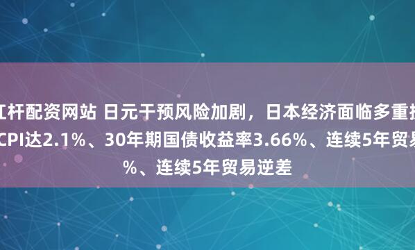 杠杆配资网站 日元干预风险加剧，日本经济面临多重挑战——CPI达2.1%、30年期国债收益率3.66%、连续5年贸易逆差